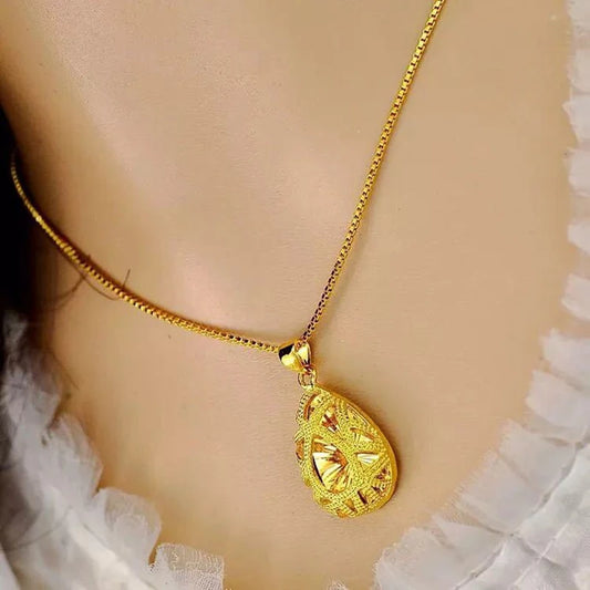 Ravishing 24K Gold Filled Waterdrop Pendant Necklaces